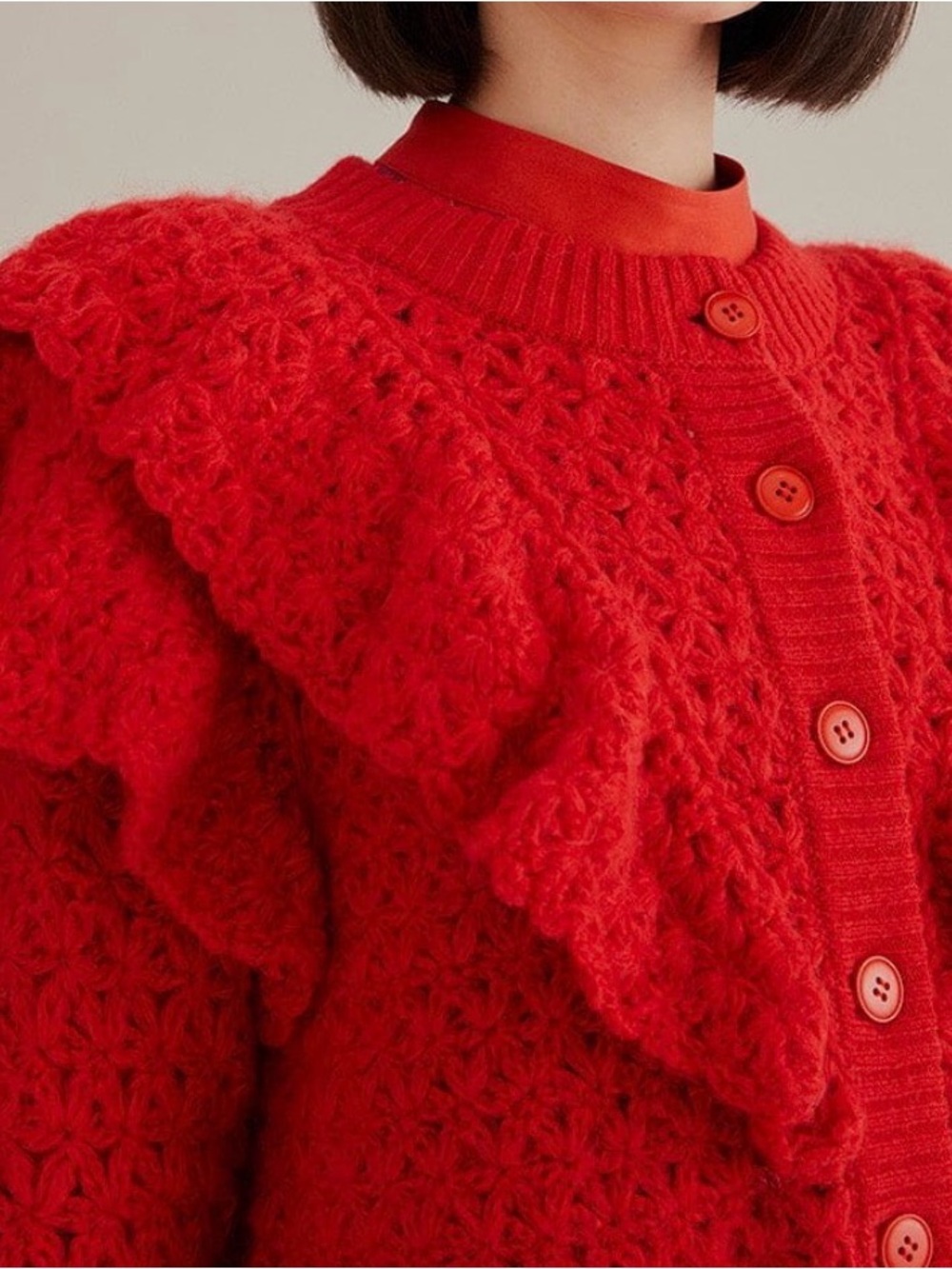 Farm Rio
Red Flower Texture Knit Cardigan - Picture 2 of 16